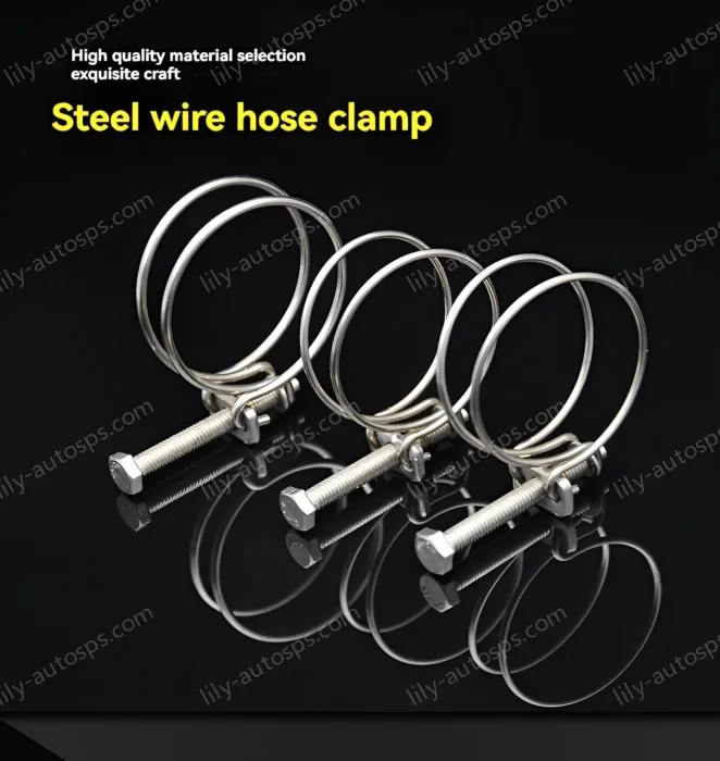 Double steel wire hose clamp 201 material 170-180*3 [wire diameter]