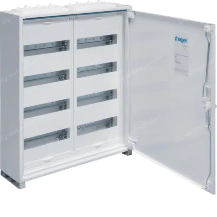 FWB encl. univers,4-rows 96 modules cl.II IP44 w.plain door, 650x550x161mm,QC
