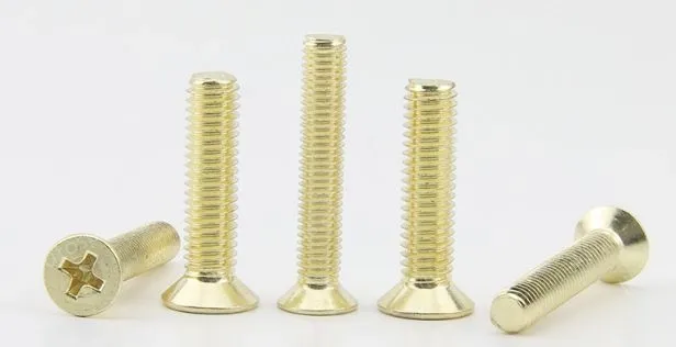 Golden Flat Head Screws M6*105