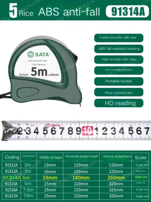 ABS drop resistance - 5 meters - ruler width 19mm-91314A