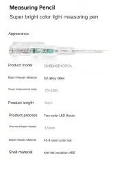 DAVD L1 non-contact measuring pen indicator light dual detection range