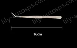 Stainless steel tweezers Curved tip (thick) 16cm