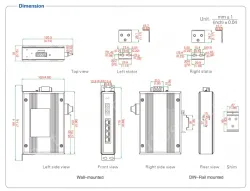 UOTEK 4 10/100Base-TX Ethernet ports and 1 100Base- FX optical port Network Fiber Optic Transceiver