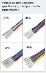 LED light connecting cable 26AWG*6 and (7/0.12TS)