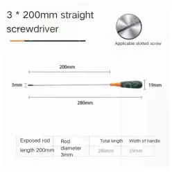Slotted screwdriver 3*200