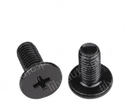Carbon steel thin head screws M6*16*12