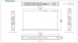 UOTEK 10/100M TCP/IP to 32 Ports RS-232 Serial Device Server