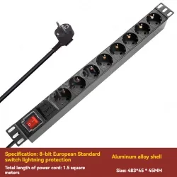 8-bit European standard + switch lightning protection * 2 meters cable