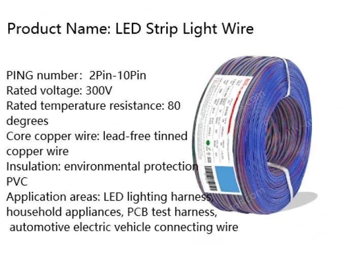 LED light connecting cable 16AWG*6 and (26/0.254TS)