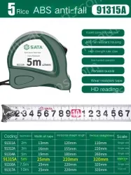 ABS drop resistance - 5 meters - ruler width 25mm-91315A