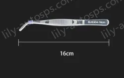 Stainless steel tweezers Curved round head (304 models) 16cm
