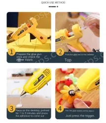 20W luxury glue gun + 60 glue stick + storage bag