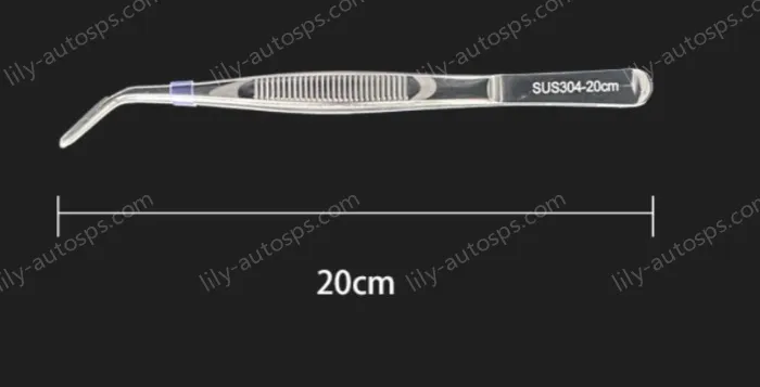 Stainless steel tweezers Curved round head (304 models) 20cm
