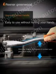 Flagship 72-tooth curved handle auto repair 37-piece set