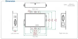 UT-218 UOTEK Industrial RS-232 to RS-485/422 Converter with Isolation