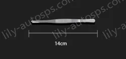 Stainless steel tweezers Straight round head (thick) 14cm