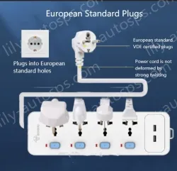 European standard 4-position 2U universal plug
