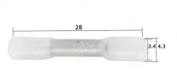 BHT0.5Transparent white-Heat Shrink Terminals