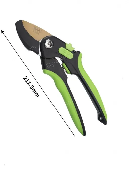 Dual-gear adjustable gold 8.5-inch-SK5 steel pruning shears
