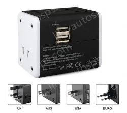 2USB travel adapter KRUSB-WLG3344B