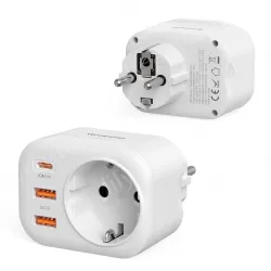 Germany France USB Wall Outlet Holder