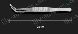 Stainless steel tweezers Curved round head (thick) 25cm