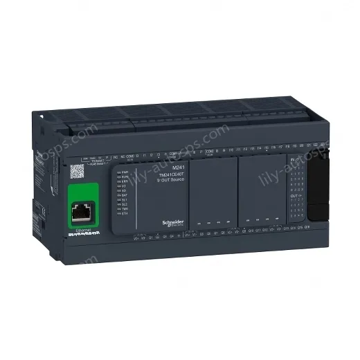 TM241CE40T logic controller, Modicon M241, 40 IO, transistor, PNP, Ethernet