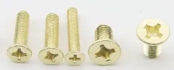 Golden Flat Head Screws M6*185