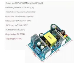 AC-DC buck module: 220V to 24V 6A isolating switching power supply module