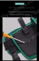The waist bag can hold a mobile phone and a power drill 1680D wear-resistant zipper+electric drill buckle