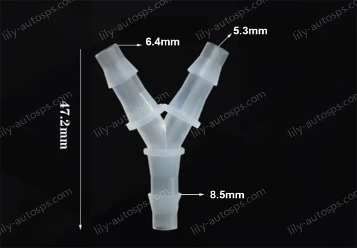 6.4mmY-shaped tee